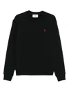 Ami Alexandre Mattiussi Ami Paris Ami De Coeur Black Crew-neck Sweatshirt Women In Black