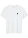 Ami Alexandre Mattiussi Ami Paris Ami Paris De Coeur Cotton T-shirt In White