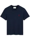 Ami Alexandre Mattiussi Ami Paris Ami Paris De Coeur Cotton T-shirt In Blue