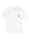 Ami Alexandre Mattiussi Ami Paris Ami Paris De Coeur Cotton T-shirt In White