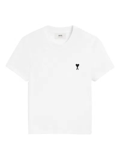 Ami Alexandre Mattiussi Ami Paris Ami Paris De Coeur Cotton T-shirt In White