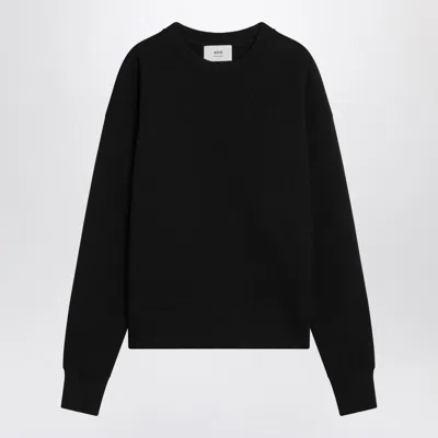 Ami Alexandre Mattiussi Ami Paris Ami Paris De Coeur Crewneck Sweatshirt In Black