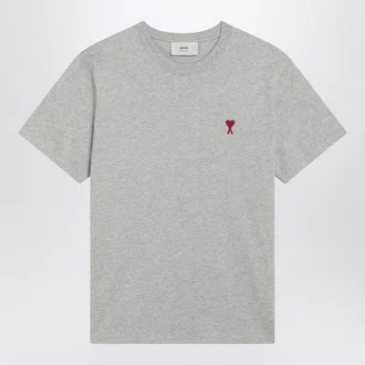 Ami Alexandre Mattiussi Ami Paris Ami Paris De Coeur Grey T-shirt In Light Blue