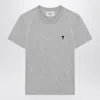 Ami Alexandre Mattiussi Ami Paris Ami De Coeur Grey T-shirt Women In Gray