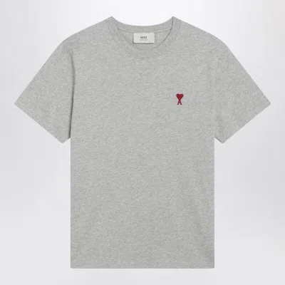 Ami Alexandre Mattiussi Ami Paris Ami Paris De Coeur Grey T-shirt In Blue