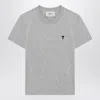 Ami Alexandre Mattiussi Ami Paris Ami De Coeur Grey T-shirt Women In Gray