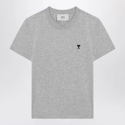 AMI ALEXANDRE MATTIUSSI AMI PARIS AMI PARIS DE COEUR GREY T-SHIRT
