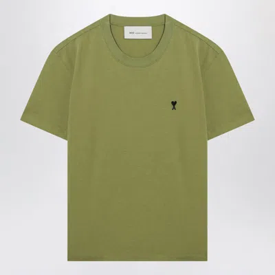Ami Alexandre Mattiussi Ami Paris Ami De Coeur Matcha T-shirt Women In Green