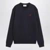Ami Alexandre Mattiussi Ami Paris Ami Paris De Coeur Navy Sweatshirt In Blue
