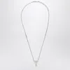 Ami Alexandre Mattiussi Ami Paris Ami De Coeur Palladium Necklace In Metallic