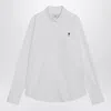 Ami Alexandre Mattiussi Long Sleeve Shirt With Heart Design And Collar In White