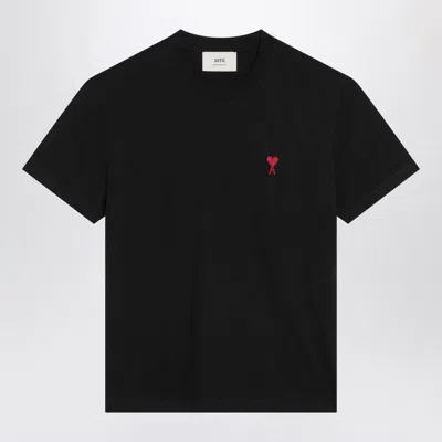 Ami Alexandre Mattiussi Ami Paris Ami Paris De Coeur T-shirt In Black