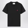 Ami Alexandre Mattiussi T-shirt With Round Neck And Short Sleeves In Black