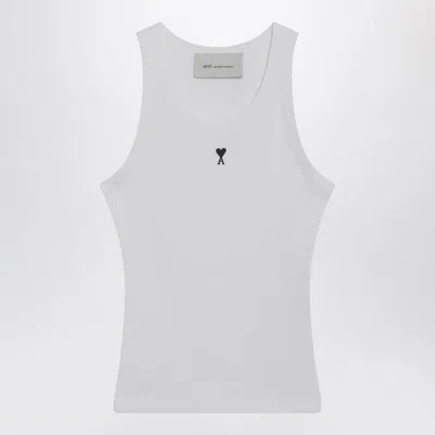 Ami Alexandre Mattiussi Ami Paris Ami Paris De Coeur Tank Top In White