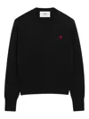 Ami Alexandre Mattiussi Ami Paris Ami Paris De Coeur Wool Sweater In Black