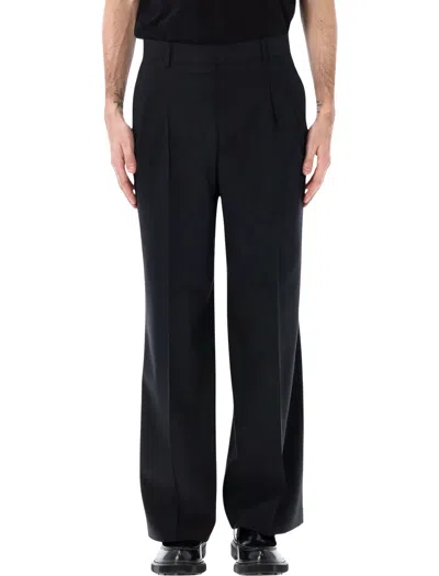 Ami Alexandre Mattiussi Ami Paris Ami Paris Double Pleat Trousers In Black