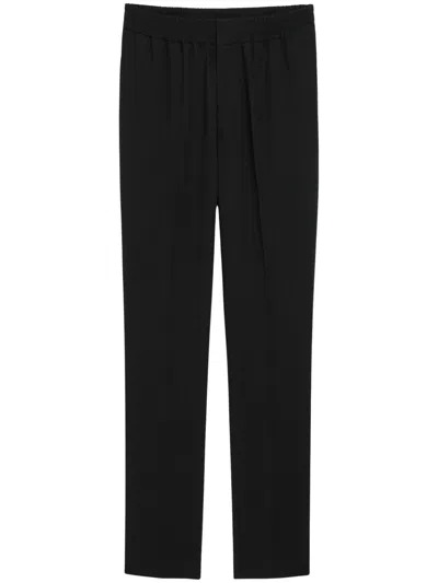 Ami Alexandre Mattiussi Ami Paris Ami Paris Elasticated-waist Wool Trousers In Black