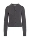 Ami Alexandre Mattiussi Ami Paris Ami Paris Grey Cardigan With Buttons And Logo In Gray