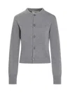 Ami Alexandre Mattiussi Ami Paris Ami Paris Grey Cardigan With Logo In Gray