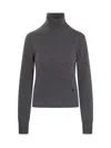 Ami Alexandre Mattiussi Ami Paris Ami Paris Grey Turtleneck In Wool Blend In Gray