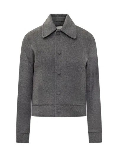 Ami Alexandre Mattiussi Ami Paris Ami Paris Grey Wool Jacket With Collar In Gray