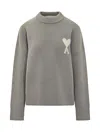 Ami Alexandre Mattiussi Sweater Ami Paris Men Color Grey In Gray