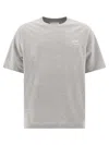 Ami Alexandre Mattiussi Logo Printed Boxy Cotton T-shirt In Grey