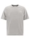 Ami Alexandre Mattiussi Logo Printed Boxy Cotton T-shirt In Grey