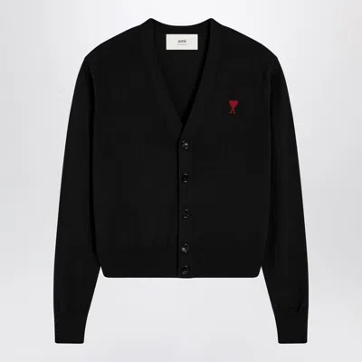Ami Alexandre Mattiussi Ami Paris Ami Paris Wool Cardigan In Black