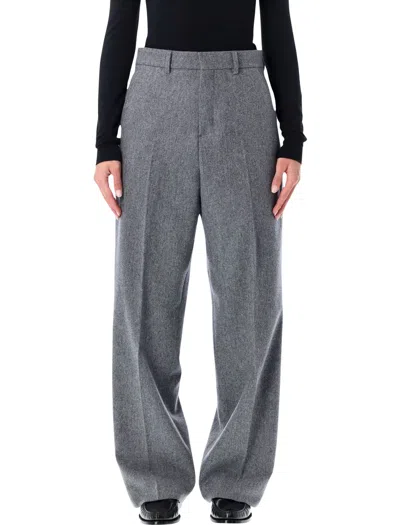 Ami Alexandre Mattiussi Ami Paris Ami Paris Wool Wide-leg Trousers In Gray