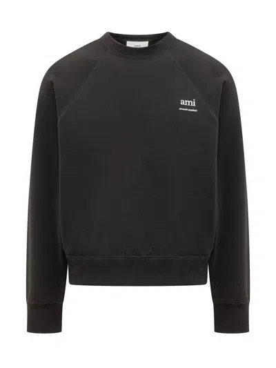 Ami Alexandre Mattiussi Ami Classic Men's Sweatshirt With Parisian Flair And High-quality Fabric In Black