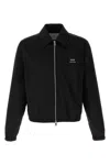 Ami Alexandre Mattiussi Ami Sleek Black Jacket With Versatile Two-way Zip