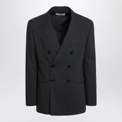 AMI ALEXANDRE MATTIUSSI AMI PARIS ANTHRACITE DOUBLE-BREASTED JACKET