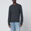 Ami Alexandre Mattiussi Anthracite Grey Ami De Coeur Sweater In Gray