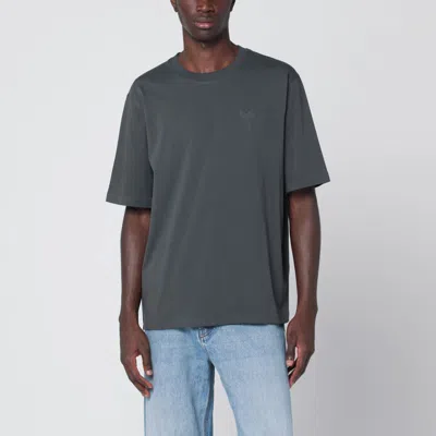 Ami Alexandre Mattiussi Anthracite Grey Ami De Coeur T-shirt In Gray