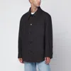 Ami Alexandre Mattiussi Anthracite Grey Wool Shirt With Pockets In Black