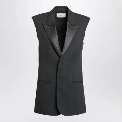 Ami Alexandre Mattiussi Ami Paris Anthracite Vest In Gray