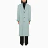 Ami Alexandre Mattiussi Ami Paris Aquamarine Single-breasted Coat In Blue