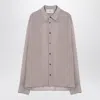 Ami Alexandre Mattiussi Ami Paris Ash Coloured Shirt In Polyester Crêpe