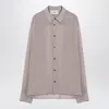 Ami Alexandre Mattiussi Ami Paris Ash Coloured Shirt In Polyester Crêpe