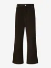 Ami Alexandre Mattiussi Wide Leg Corduroy Trousers Featuring Pockets In Brown
