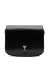 Ami Alexandre Mattiussi Leather Shoulder Bag With Logo Monogram