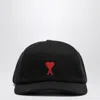 Ami Alexandre Mattiussi Ami Paris Black Baseball Cap With Logo