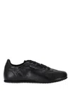 Ami Alexandre Mattiussi Low Top Sneakers Perforated Design Rubber Sole In Black