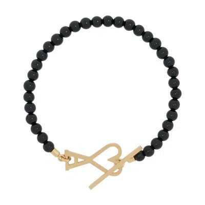 Ami Alexandre Mattiussi Ami Paris Beaded Bracelet In Black