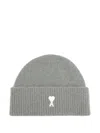 Ami Alexandre Mattiussi Ami Paris Beanie Adc Accessories In Gray