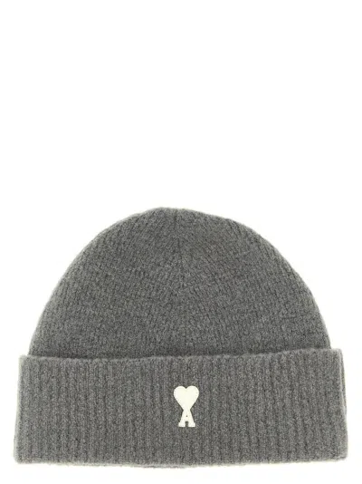 Ami Alexandre Mattiussi Ami Paris Beanie In Grey
