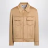 Ami Alexandre Mattiussi Ami Paris Beige Wool Trucker Jacket Men In Brown