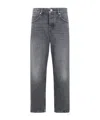 Ami Alexandre Mattiussi Ami Paris Belt-looped Mid-rise Jeans In Gray