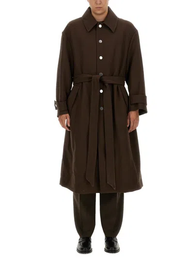 AMI ALEXANDRE MATTIUSSI AMI PARIS BELTED COAT